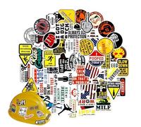 Generic 150PCS Hard Hat Stickers - Waterproof, Humorous, Patriotic - Blue - PVC - Metal, Plastic, Wood - Flag, Patriotic, Prank, Blue Collar Worker - Outdoor - Hard Hat Sticker