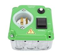 Generic 15A Manual Generator Transfer Switch, Pre Wired for Essential Circuits, Stainless Steel Weatherproof for Home, RV, Outdoor, Emergency Backup Power