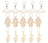 Generic 15Pcs African Style Hair Jewels for Braids Set Dolphin Tail, Butterfly Leopard Hamsa Hand Pendants, Hair Accessories for Women and, Decorative Braid Rings for Hairstyling