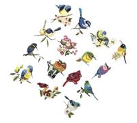 Generic 15pcs Embroidered Bird Clothes Patches Sew on Applique with Assorted Colour Thread, Designed for Jackets and Dresses, Suitable for Fashion and Multiple Occasions