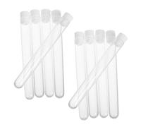 Generic 15pcs Portable Clear Test Tubes with Caps for Eyelash Brush Storage Transparent Makeup Brush Containers for Quick Access Versatile Cosmetic Organization for Parties and Experiments