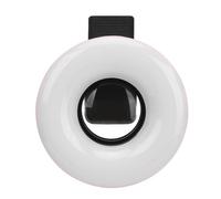 Generic 15X Zoom Macro Lens Mini Clamp/Holder Ring Light 3000K-6500K USB Charging for Phone Photography Video Recording Color: Black (Pink)