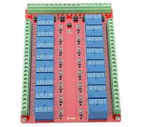 Generic 16 Channel Relay Module Isolated High Low Level Actuator DC 5/12/24V Reliable Interface Board for Industrial Automation and Electronics (DC12V)