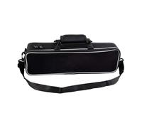 Generic 16 Hole Flute Carry Bag Canvas Lightweight Case with Double Pocket And Shoulder Strap Scratch And Dust Protection I, Silver