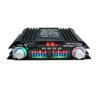 Generic 1600W Power Digital 4 Channel Audio Amplifier FM Radio USB Bluetooth-Compatible Mini HIFI Digital Stereo Amp Remote Control Digital HIFI Audio Stereo Power Amplifier