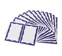 Generic 160pcs White Name Tag Labels Blue Border, Write-on Adhesive Stickers for School, Office, and Home Use, Portable Blank Name Stickers for Daycare and Organizing