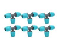 Generic 16mm Tee Pipe Connector PE Irrigation Tubing Tee Durable Leakproof for Gardens 20pcs