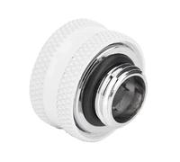 Generic 16mm Water Cooling Compression Fitting with Durable Brass Material for Rigid Acrylic Tube, 4pcs Red/Blue/Green/White/Silver for PC Water Cooling System (White Sold 4 Pieces a Piece)