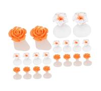 Generic 16Pcs Silicone Pedicure Toe Spacers Soft Flexible Toe Separators for Nail Polish Protection Preventing Touching Comfortable Nail Art Tool for Home and Salon Use