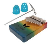 Generic 17 Thumb Manual Ukulele Synth Instrument Musical Keyboards Harmonicas Finger Hand Piano Midi Mini Kalimba for Beginners Wood