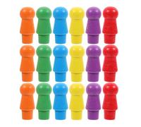 Generic 180pcs Wooden Chess Pieces Set with Rounded Edges and Comfortable Grip, Human-shaped Pawns for Board Games and Leisure Activities, Replacement Components for Traditional Strategy