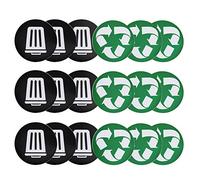 Generic 18Pcs Trash Decal Recycle Stickers for Home Office Organization, Durable PVC 4.9" Diameter Labels