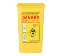 Generic 1L Needle Disposal Container Biohazard Sharps Box Easy Storage for Artists Use (Yellow)