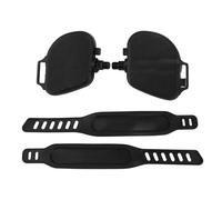 Generic 1Pair Anti Slip Pattern Exercise Bike Pedals Adjustable Strap for Stationary Bike, Mountain, Road, 2 Pedals for Cycling Lovers, PP, PVC, Stainless Steel (9/16in Thread)