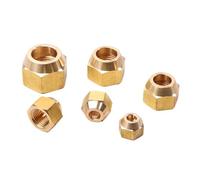 Generic 1pc 45 Deg SAE-Standard 1/4" 3/8" 1/2" 3/4" Flare Brass Nut Pipe Fitting Adapeter Air Conditioner(A5)