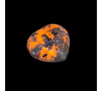 Generic 1pc 5-6cm Natural Flame Yooperlite Stone, Heart Love Carved Palm Stone