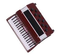 Generic 1pc Accordion Model Riser Accessories Fake Spa Cubicle Room Decor Mouse Pad Mini Office Decor Mini Ornament Home Dining Room Table Decor Decorative Accordion Wooden Red