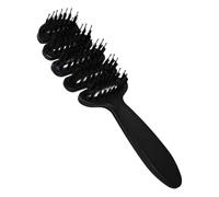 Generic 1pc Pig Bristle Hair Comb Multi-row Pointed Styling Comb for Women Men (Black)