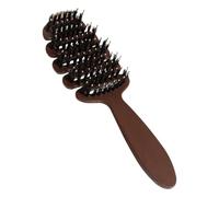 Generic 1pc Pig Bristle Hair Comb Multi-row Pointed Styling Comb for Women Men (Brown)