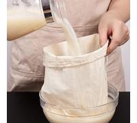 Generic 1pc Reusable Nut Milk Bags Strainers Unbleached Natural Cotton Cheesecloth Bag Food Cheese Yogurt Filter Kitchen Fine Mesh Strainer(20x30cm)