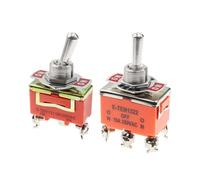 Generic 1PCS 15A 250V Toggle Switch E-TEN1322 1021 1122 1221 1321 3Pin on-off SPST Rocker Switch 6Pin on-off-on on-on DPDT Waterproof Ca(E-TEN1122)