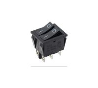 Generic 1PCS KCD6 16A 250V AC Rocker Switch Boat Switch 6Pins With Lamp ON-OFF KCD8 20A125V AC The Power Switch(6Pin Black)