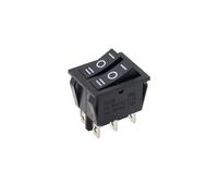 Generic 1PCS KCD6 16A 250V AC Rocker Switch Boat Switch 6Pins With Lamp ON-OFF KCD8 20A125V AC The Power Switch(6Pin On-Off-On)