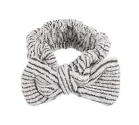 Generic 1pcs Makeup Headband Elastic Hair Band Bamboo Charcoal Fiber Striped Bowknot Design Keeps Hair Back for Face Washing Women Makeup Spa Facial