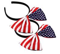 Generic 1set American Flag Headband Banner US Flag Headbands for Women Independence Day Custom Patriotic Headwear Bandana Streamers Bands 4th of July Cloth 2pcs