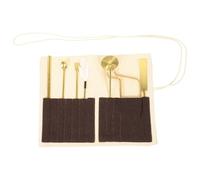 Generic 1set Brass Incense Making Chinese Burner Tools Kit for Home and Meditation Powder Spoon and Press for Incense Shaping Compact and Wear-resistant Accessories for Yoga Office Temple