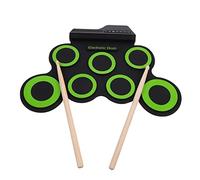 Generic 1set Portable Usb Electronic Drum Hand Roll Drum Boy Girl Rhythm Headphone Output Built Metronome for Beginners and Practice Sessions