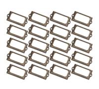 Generic 1set Vintage Iron Business Card Holder Label Frames for File Drawers, Smooth Surface and Deformation Resistant, for Meeting Rooms and Archive Corners, Golden Finish 30pcs