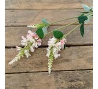 Generic 1x Artificial Pale Pink Physostegia Stem, White Wild Faux Meadow Flower, Silk Flower, Spring Flower Stem, Baby Pink & White Faux Flower Stem, White Meadow Flower Stem, Mini Flower Spray