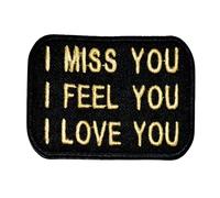 Generic 1x Slogans for Jeans Jacket Clothes Motorcycle Biker Rider Clothing Badge Iron on Sew on Embroidered Patch appliqué (I Miss You)