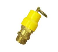 Generic 2/3/4/5/6/7/8/9/10/12.5/15 bar 3/8 "Brass External Thread air Safety Valve Pressure Relief Valve air Compressor Pressure Relief Valve(5 Bar)