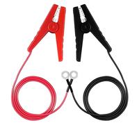 Generic 2 ABS Electric Fence Lead Wire With Alligator Clip, Heavy Duty Jumper Cables | Replacement Electric Fence Energiser Leads Solar Powered