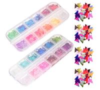 Generic 2 Boxes Butterflies Nail Sequins Thin Glitter DIY Manicure Supplies Colors Multifunctional Nail Art Decorations Cell Phone Cases Body Art