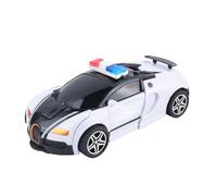 Generic 2-in-1-Car Deformation Toys, Transform Robot Cars, Transforming Car Toys, Impact-resistant, Double Inertia, Robust, Durable Robot for Children and (White Black)