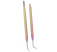 Generic 2 in 1 Eyelash Lift Perm Tool Stainless Steel with Curved Needle and Comb for Eyelash Separation and Lifting Treatment (Colorful)