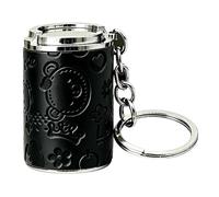 Generic 2-in-1 Mini Storage Keychain with Secure Snap Closure Loose Change Container Large Capacity Portable Change Holder Keychains for Parking Coin-Operated (Black)
