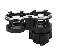 Generic 2 in 1 Multifunctional Car Cup Holder Sturdy Black for Milk Tea Can Ashtray, Universal Double Bottle Organizer for Cup Interior Space