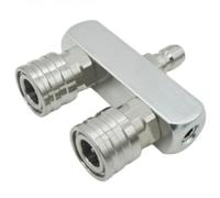 Generic 2 in 1 Pressure Washer Tip High Performance for Efficient Cleaning Dual Nozzle Connector 0 and 40 Degree Tips 5000PSI ((Silver) Double 1/4 Stainless Steel Female Head)