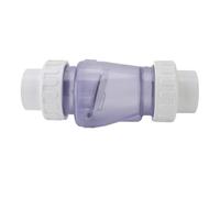 Generic 2 Inch Clear Check Valve Transparent Durable Design for Swimming Pools and Spa Facilities Made of Plastic and PVC