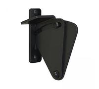 Generic 2 Pack Sliding Barn Door Lock Latch Hasp Hook Steel Metal Gate Catch Rail Hardware Compact Control Arm Design Suitable for Cabinet, Black, 2 Pcs