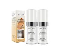 GENERIC 2 Pack TLM Color Changing Foundation For Aging Skin Liquid Makeup Base Nude Face Cover Concealer Cream Warm Skin Tone Moisturizing Cover 30 mL