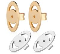 Generic 2 Pairs Pierced Ear Studs Backs with Gold and Plating Heavy Earring Support Locking Backs for Droopy Ears Comfortable Copper and Silicone Replacement Stoppers