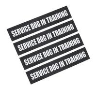 Generic 2 Pairs Reflective Pet Vest Patches with Self-Adhesive Hook and Loop Fastener for Service Dog Training, Small Size Dog Harness Labels, Sturdy Pet Clothing Decor