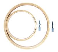 Generic 2 Pcs Bamboo Hand Embroidery Cross Stitch Ring Hoop Frames (2X Sizes 1 * 15 cm, 1 * 10.5cm), Embroidery Hoops
