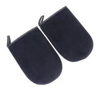 Generic 2 Pcs Black Self Tanning Gloves Applicator Mitts for Even Sunless Tan Comfortable Fit Curved Design for Smooth Application Body and Back