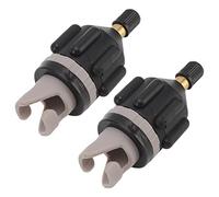 Generic 2 PCS High Strength Paddle Board Pump Adapter, Sealing Inflation Valve Connector, Saves Aeration Time for Assault Boats, Easy Conversion for Inflatable Beds (Black)